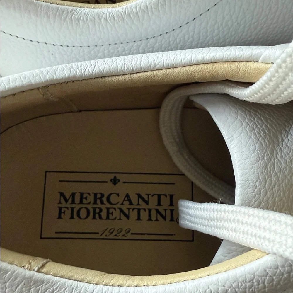 Mercanti Fiorentini MF‎ Sneakers Men's US 12 White Leather Low Top Shoes